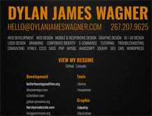 Tablet Screenshot of dylanjameswagner.com